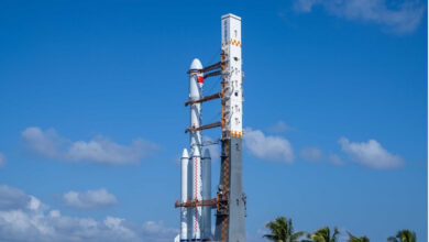 Photo of Tianzhou 7 cargo spaceship moved to launch tower