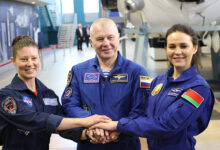 Photo of Belarusian Marina Vasilevskaya undertakes examination training at Cosmonaut Training Center