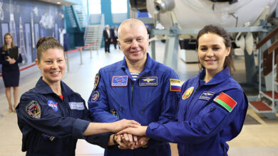 Photo of Belarusian Marina Vasilevskaya undertakes examination training at Cosmonaut Training Center