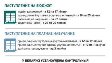 Photo of Уступная кампанія. Паступленне ў ВНУ