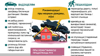 Photo of Моцны дождж. Правілы бяспекі